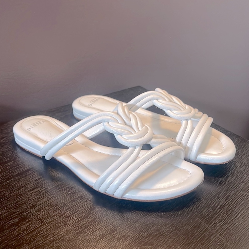 Alexandre Birman Vicky Knotted Slide Sandals - White  size 39
